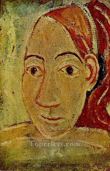 Head of a woman from the front 1906 Pablo Picasso Oil Paintings